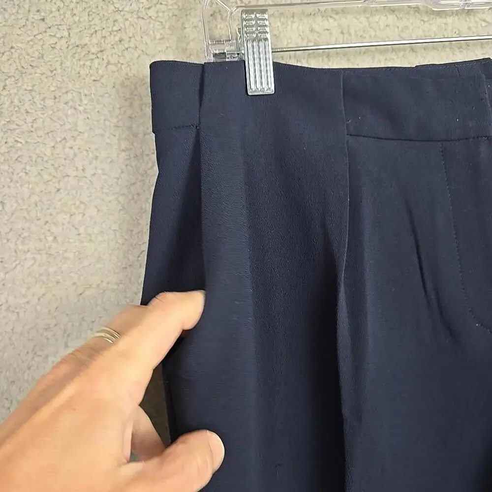 MANGO MNG Women's Suit Pants Size 6 Navy Blue with pocket - Picture 4 of 9